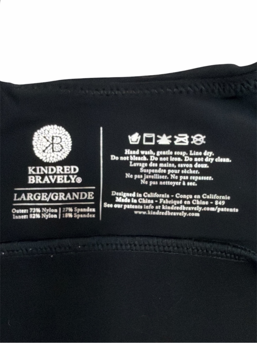 Kindred Bravely Nursing/Pumping Bra Black Size Large - Picture 3 of 3